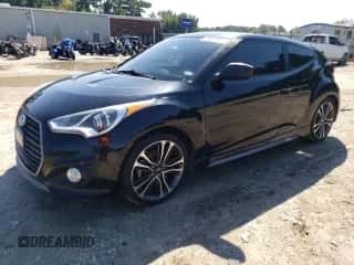 2016 Hyundai Veloster Turbo z VIN KMHTC6AE9GU255486, wystawiony jako Copart lot #73153364 z przebiegiem 106 342 mil mil oraz Szkoda całkowita • Salvage title. Historia ofert i sprzedaży dostępna na DreamBid. Obrazek 1.