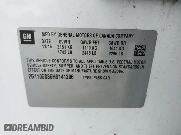 ✅ 2017 Chevrolet Impala LT • VIN: 2G1105S36H9141206 • Лот: 70961534. Опубликован ранее на Copart с пробегом 115 191 миль. Бесплатный доступ к архиву аукционных продаж из США и подробный отчёт об истории автомобиля на DreamBid. Изображение 13.