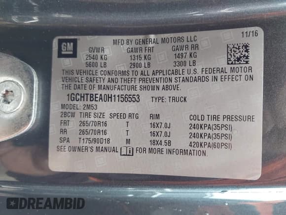 ✅ 2017 Chevrolet Colorado 4WD WT • VIN: 1GCHTBEA0H1156553 • Lot: 43698484. Wystawiony na IAAI z przebiegiem 73 599 mil. Bezpłatny archiwum sprzedaży aukcyjnych z USA i szczegółowy raport historii pojazdu na DreamBid. Zdjęcie 9.