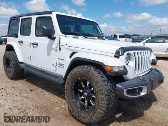 ✅ 2022 Jeep Wrangler Unlimited Sahara • VIN: 1C4HJXEN5NW144922 • Lot: 42452901. Listed on IAAI with 51,223 mi. Free auction sales archive from the USA and detailed vehicle history report at DreamBid. Image 1.