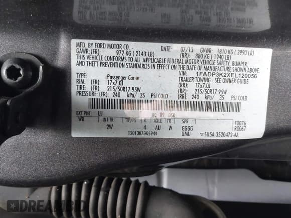 ✅ 2014 Ford Focus SE • VIN: 1FADP3K2XEL120056 • Lot: 43589905. Wystawiony na IAAI z przebiegiem 199 674 mil. Bezpłatny archiwum sprzedaży aukcyjnych z USA i szczegółowy raport historii pojazdu na DreamBid. Zdjęcie 9.