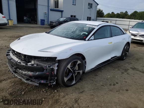 ✅ 2025 Lucid Air Touring • VIN: 50EA1TEA2SA004161 • Лот: 83938615. Опубликован ранее на Copart с пробегом Не указан. Бесплатный доступ к архиву аукционных продаж из США и подробный отчёт об истории автомобиля на DreamBid. Изображение 1.