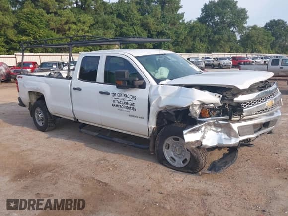 ✅ 2019 Chevrolet Silverado 2500HD Work Truck • VIN: 2GC2KREG6K1148836 • Lot: 43142977. Listed on IAAI with 156,628 mi. Free auction sales archive from the USA and detailed vehicle history report at DreamBid. Image 1.
