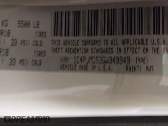 ✅ 2016 Jeep Cherokee Limited • VIN: 1C4PJMDS3GW349949 • Lot: 41227866. Wystawiony na IAAI z przebiegiem 95 207 mil. Bezpłatny archiwum sprzedaży aukcyjnych z USA i szczegółowy raport historii pojazdu na DreamBid. Zdjęcie 9.