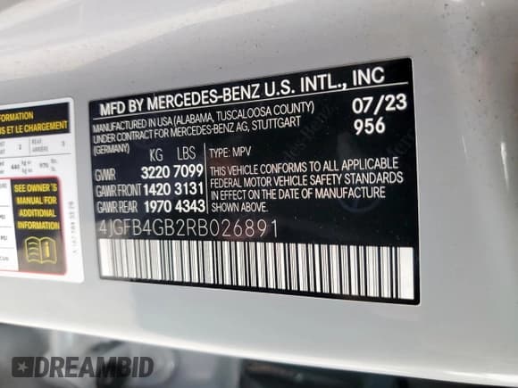 ✅ 2024 Mercedes-Benz GLE 450e • VIN: 4JGFB4GB2RB026891 • Lot: 67100865. Wystawiony na Copart z przebiegiem 35 357 mil. Bezpłatny archiwum sprzedaży aukcyjnych z USA i szczegółowy raport historii pojazdu na DreamBid. Zdjęcie 13.