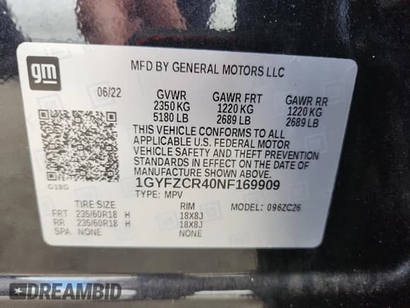 ✅ 2022 Cadillac XT4 FWD Premium Luxury • VIN: 1GYFZCR40NF169909 • Lot: 70859425. Listed on Copart with Not provided. Free auction sales archive from the USA and detailed vehicle history report at DreamBid. Image 12.