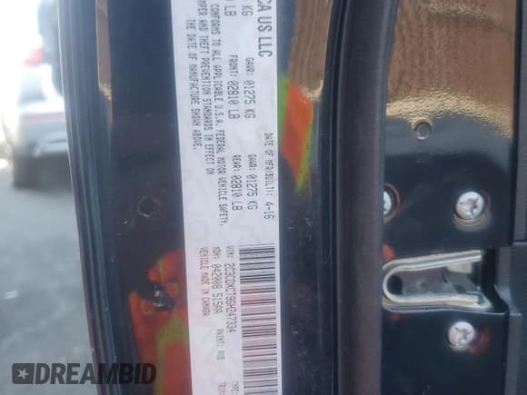 ✅ 2016 Dodge Charger Road/Track • VIN: 2C3CDXCT9GH247334 • Lot: 65818605. Listed on Copart with 123,143 mi. Free auction sales archive from the USA and detailed vehicle history report at DreamBid. Image 13.