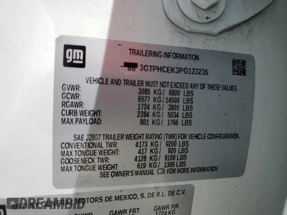 ✅ 2023 GMC Sierra 1500 Elevation • VIN: 3GTPHCEK3PG123235 • Lot: 51281635. Listed on Copart with 47,580 mi. Free auction sales archive from the USA and detailed vehicle history report at DreamBid. Image 13.