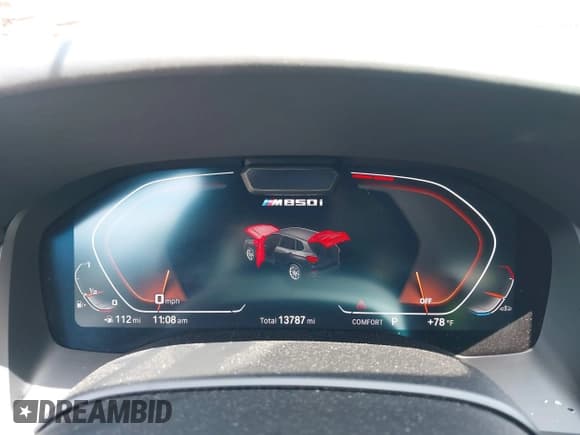 ✅ 2024 BMW 8 Series M850i • VIN: WBAGV8C09RCP31125 • Lot: 42333973. Listed on IAAI with 13,787 mi. Free auction sales archive from the USA and detailed vehicle history report at DreamBid. Image 7.