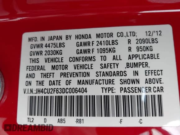 ✅ 2013 Acura TSX Technology • VIN: JH4CU2F63DC006404 • Lot: 42369304. Wystawiony na IAAI z przebiegiem 104 219 mil. Bezpłatny archiwum sprzedaży aukcyjnych z USA i szczegółowy raport historii pojazdu na DreamBid. Zdjęcie 9.