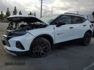 2020 Chevrolet Blazer LT z VIN 3GNKBCR43LS709245, wystawiony jako Copart lot #51467835 z przebiegiem 56 285 mil mil oraz Szkoda całkowita • Salvage title. Historia ofert i sprzedaży dostępna na DreamBid. Obrazek 1.
