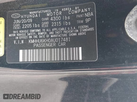 ✅ 2010 Hyundai Genesis Coupe • VIN: KMHHU6KH0AU017481 • Lot: 43252589. Wystawiony na IAAI z przebiegiem 132 076 mil. Bezpłatny archiwum sprzedaży aukcyjnych z USA i szczegółowy raport historii pojazdu na DreamBid. Zdjęcie 9.