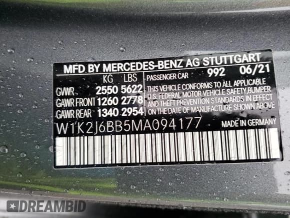 ✅ 2021 Mercedes-Benz CLS 53 AMG • VIN: W1K2J6BB5MA094177 • Lot: 69796212. Wystawiony na Copart z przebiegiem 15 423 mil. Bezpłatny archiwum sprzedaży aukcyjnych z USA i szczegółowy raport historii pojazdu na DreamBid. Zdjęcie 15.