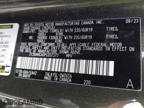 ✅ 2023 Lexus RX 350 • VIN: 2T2BAMCA0PC037272 • Lot: 42157256. Wystawiony na IAAI z przebiegiem 24 132 mil. Bezpłatny archiwum sprzedaży aukcyjnych z USA i szczegółowy raport historii pojazdu na DreamBid. Zdjęcie 9.