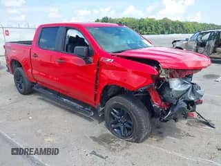 ✅ 2021 Chevrolet Silverado 1500 Custom Trail Boss • VIN: 3GCPYCEF6MG145194 • Lot: 42912143. Listed on IAAI with 73,441 mi. Free auction sales archive from the USA and detailed vehicle history report at DreamBid. Image 1.