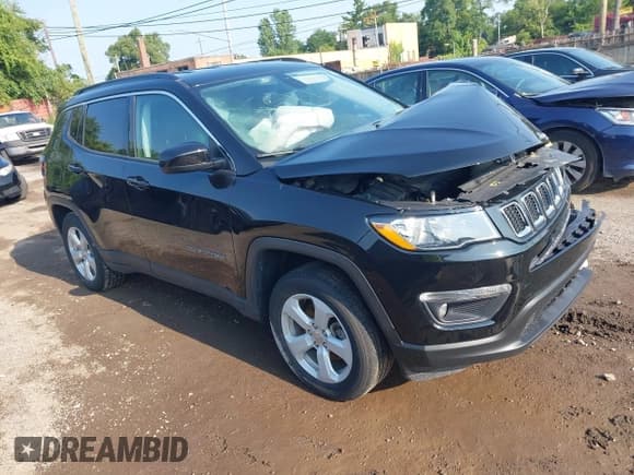 ✅ 2021 Jeep Compass Latitude • VIN: 3C4NJDBB4MT537584 • Lot: 42870555. Listed on IAAI with 41,336 mi. Free auction sales archive from the USA and detailed vehicle history report at DreamBid. Image 1.