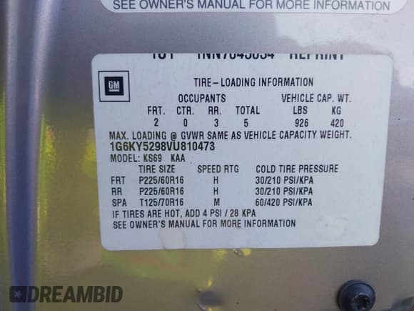 ✅ 1997 Cadillac Seville STS • VIN: 1G6KY5298VU810473 • Lot: 43444629. Listed on IAAI with 71,575 mi. Free auction sales archive from the USA and detailed vehicle history report at DreamBid. Image 9.