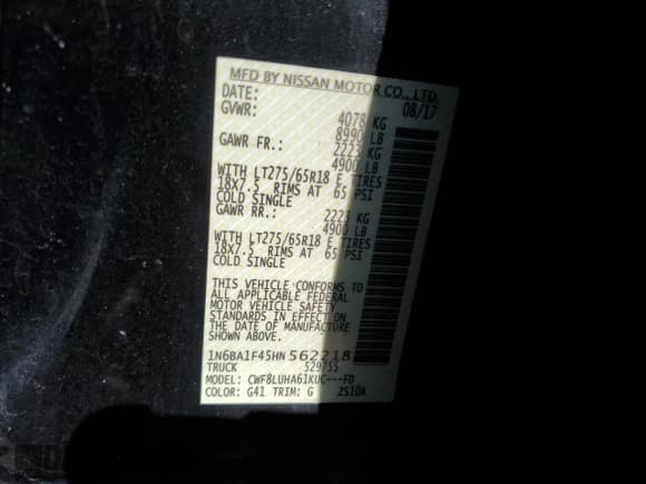 ✅ 2017 Nissan Titan Pro-4X • VIN: 1N6BA1F45HN562218 • Lot: 82131405. Wystawiony na Copart z przebiegiem 83 742 mil. Bezpłatny archiwum sprzedaży aukcyjnych z USA i szczegółowy raport historii pojazdu na DreamBid. Zdjęcie 12.
