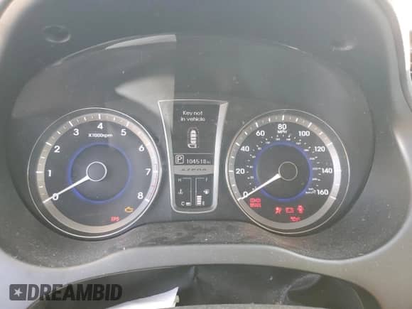 2012 Hyundai Azera с VIN KMHFH4JG3CA189808, выставлен на аукционе Copart как лот 47324765 с пробегом 104 518 миль миль и Чистый • Clean title. История ставок и продаж доступна на DreamBid. Изображение 9.