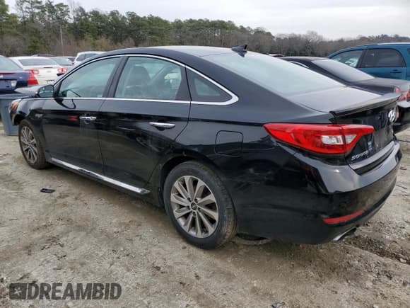 ✅ 2016 Hyundai Sonata Sport • VIN: 5NPE34AF8GH367023 • Lot: 36230183. Listed on Copart with 68,079 mi. Free auction sales archive from the USA and detailed vehicle history report at DreamBid. Image 2.