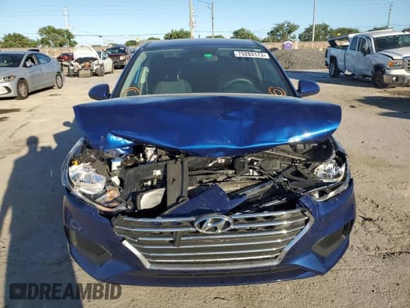 2022 Hyundai Accent SEL с VIN 3KPC24A68NE177279, выставлен на аукционе Copart как лот 75283173 с пробегом 11 951 миль миль и . История ставок и продаж доступна на DreamBid. Изображение 5.