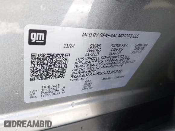 ✅ 2025 Buick Enclave Preferred • VIN: 5GAERARS3SJ136742 • Lot: 41986844. Wystawiony na IAAI z przebiegiem 670 mil. Bezpłatny archiwum sprzedaży aukcyjnych z USA i szczegółowy raport historii pojazdu na DreamBid. Zdjęcie 9.