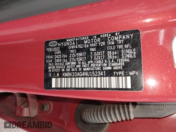 ✅ 2022 Hyundai Kona SEL • VIN: KM8K33AG4NU152341 • Лот: 43405373. Опубликован ранее на IAAI с пробегом 24 230 миль. Бесплатный доступ к архиву аукционных продаж из США и подробный отчёт об истории автомобиля на DreamBid. Изображение 9.