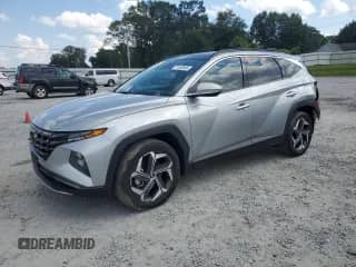 2022 Hyundai Tucson Limited with VIN 5NMJECAE9NH104687, listed as a Copart auction lot 71448905 with 33,059 mi miles and Salvage title. Bid and sale history available at DreamBid. Image 1.