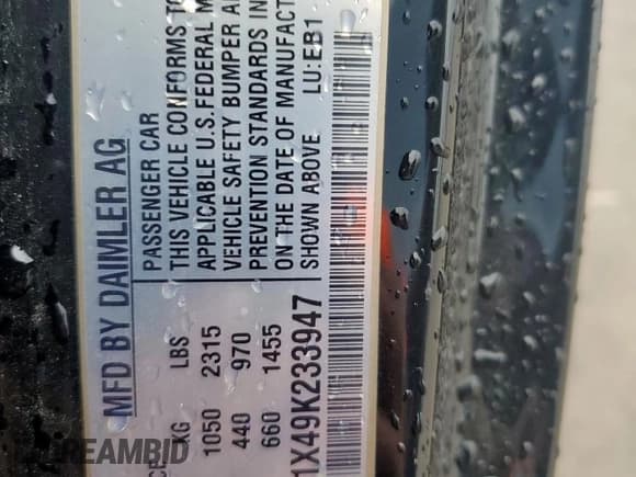 ✅ 2009 Smart fortwo Pure • VIN: WMEEJ31X49K233947 • Lot: 60535065. Listed on Copart with 48,669 mi. Free auction sales archive from the USA and detailed vehicle history report at DreamBid. Image 12.