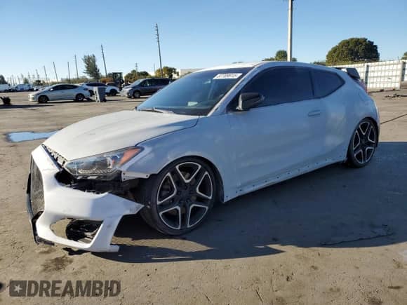 2020 Hyundai Veloster z VIN KMHT36AH9LU006271, wystawiony jako Copart lot #87709915 z przebiegiem 55 073 mil mil oraz Szkoda całkowita • Salvage title. Historia ofert i sprzedaży dostępna na DreamBid. Obrazek 1.