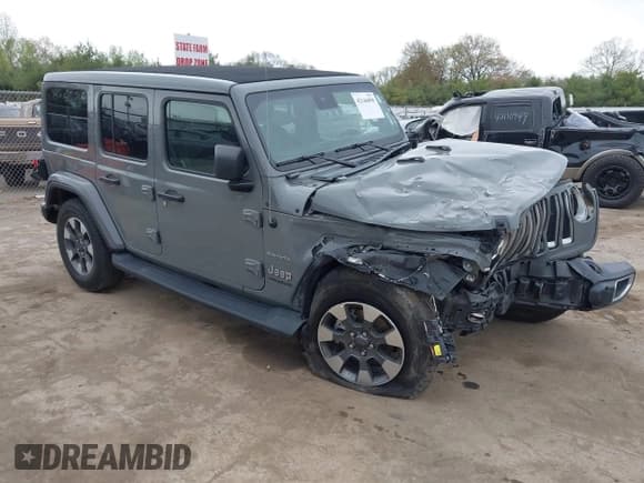 ✅ 2022 Jeep Wrangler Unlimited Sahara • VIN: 1C4HJXEG7NW138105 • Lot: 42146898. Listed on IAAI with Not provided. Free auction sales archive from the USA and detailed vehicle history report at DreamBid. Image 1.