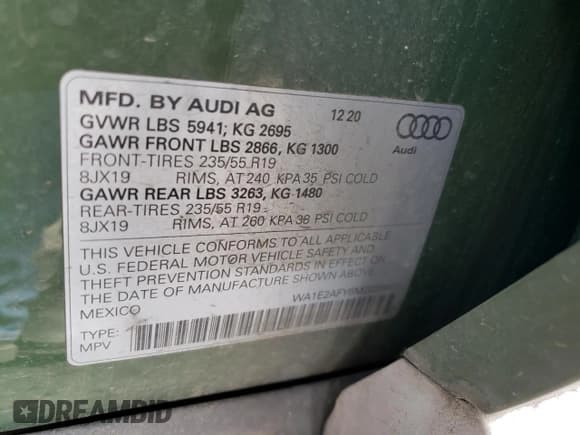 ✅ 2021 Audi Q5 Premium Plus • VIN: WA1E2AFY6M2039957 • Lot: 57592115. Wystawiony na Copart z przebiegiem Nie podano. Bezpłatny archiwum sprzedaży aukcyjnych z USA i szczegółowy raport historii pojazdu na DreamBid. Zdjęcie 12.