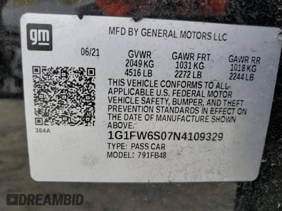 2022 Chevrolet Bolt EV 1LT z VIN 1G1FW6S07N4109329, wystawiony jako Copart lot #37004584 z przebiegiem 68 633 mil mil oraz . Historia ofert i sprzedaży dostępna na DreamBid. Obrazek 12.