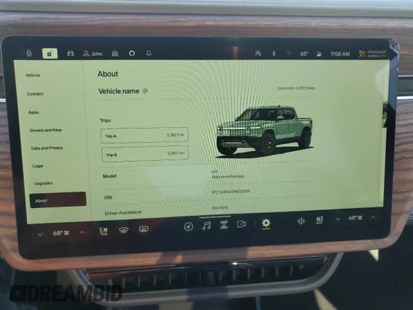 ✅ 2023 Rivian R1T Adventure • VIN: 7FCTGAAA1PN023249 • Lot: 79065654. Listed on Copart with 5,282 mi. Free auction sales archive from the USA and detailed vehicle history report at DreamBid. Image 9.