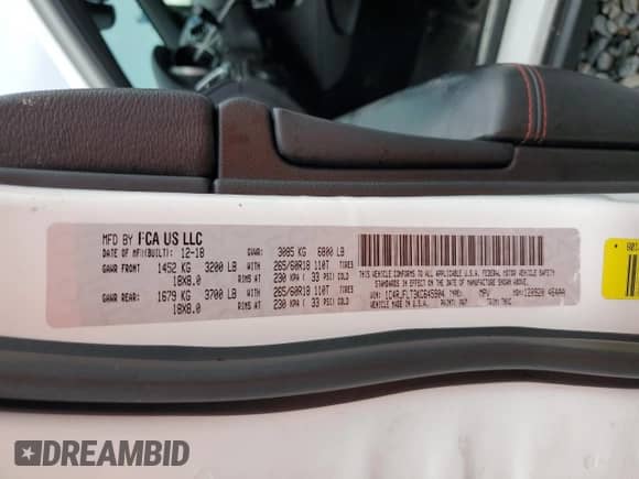 2019 Jeep Grand Cherokee Trailhawk с VIN 1C4RJFLT3KC645904, выставлен на аукционе Copart как лот 59678895 с пробегом 70 456 миль миль и Списание • Salvage title. История ставок и продаж доступна на DreamBid. Изображение 12.