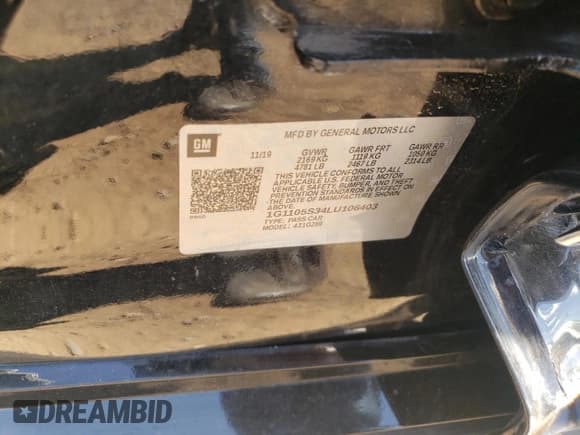 ✅ 2020 Chevrolet Impala Premier • VIN: 1G1105S34LU106403 • Лот: 70187394. Опубликован ранее на Copart с пробегом 63 546 миль. Бесплатный доступ к архиву аукционных продаж из США и подробный отчёт об истории автомобиля на DreamBid. Изображение 12.