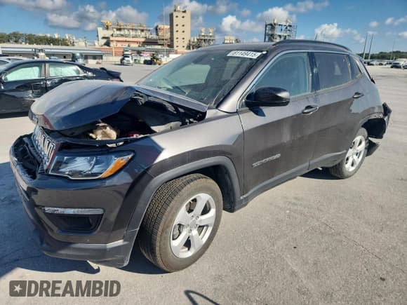 ✅ 2021 Jeep Compass Latitude • VIN: 3C4NJCBB8MT509989 • Lot: 85675155. Listed on Copart with Not provided. Free auction sales archive from the USA and detailed vehicle history report at DreamBid. Image 1.
