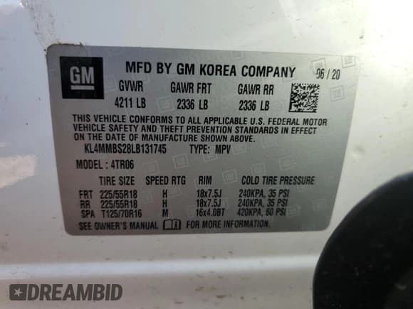 ✅ 2020 Buick Encore GX Preferred • VIN: KL4MMBS28LB131745 • Лот: 86693695. Опубликован ранее на Copart с пробегом 66 495 миль. Бесплатный доступ к архиву аукционных продаж из США и подробный отчёт об истории автомобиля на DreamBid. Изображение 14.