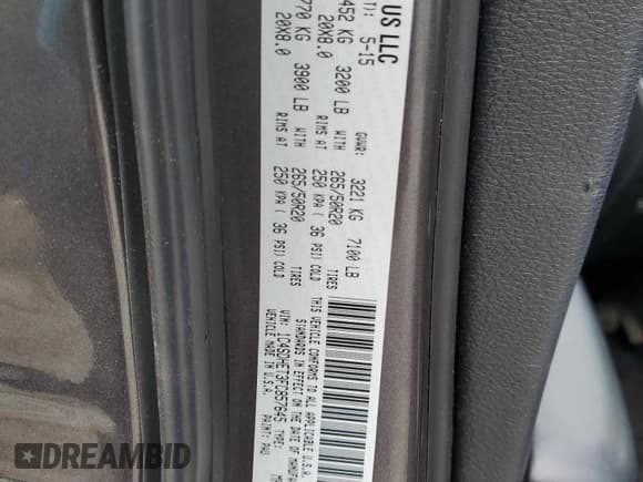 ✅ 2015 Dodge Durango Citadel • VIN: 1C4SDHET3FC857645 • Lot: 67454225. Listed on Copart with 326,130 mi. Free auction sales archive from the USA and detailed vehicle history report at DreamBid. Image 13.