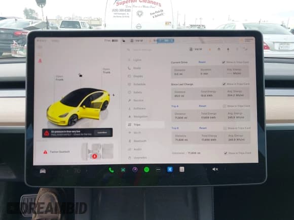 ✅ 2023 Tesla Model 3 • VIN: 5YJ3E1EA0PF644809 • Lot: 43271664. Listed on IAAI with 71,806 mi. Free auction sales archive from the USA and detailed vehicle history report at DreamBid. Image 19.