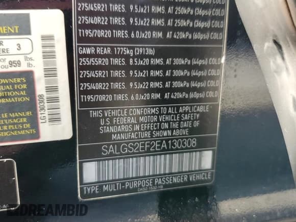 ✅ 2014 Land Rover Range Rover Supercharged • VIN: SALGS2EF2EA130308 • Lot: 91463445. Wystawiony na Copart z przebiegiem 94 733 mil. Bezpłatny archiwum sprzedaży aukcyjnych z USA i szczegółowy raport historii pojazdu na DreamBid. Zdjęcie 13.