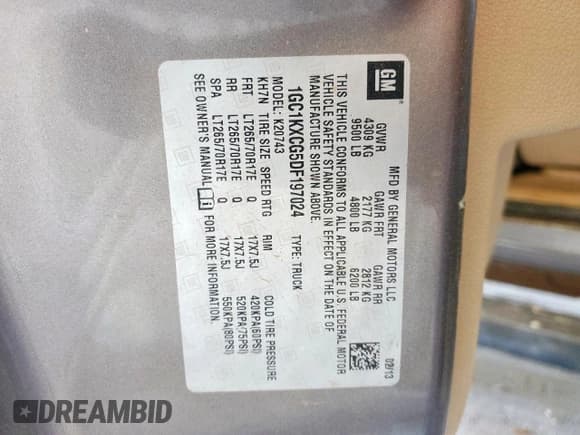 ✅ 2013 Chevrolet Silverado 2500HD LT • VIN: 1GC1KXCG5DF197024 • Lot: 92703725. Wystawiony na Copart z przebiegiem 230 196 mil. Bezpłatny archiwum sprzedaży aukcyjnych z USA i szczegółowy raport historii pojazdu na DreamBid. Zdjęcie 12.