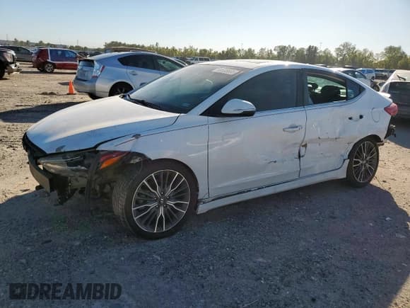 ✅ 2018 Hyundai Elantra Sport • VIN: KMHD04LB3JU524545 • Lot: 90635665. Listed on Copart with 105,384 mi. Free auction sales archive from the USA and detailed vehicle history report at DreamBid. Image 1.