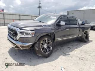 2019 Ram 1500 Limited с VIN 1C6SRFPT7KN690585, выставлен на аукционе Copart как лот 62346455 с пробегом 80 049 миль миль и Списание • Salvage title. История ставок и продаж доступна на DreamBid. Изображение 1.