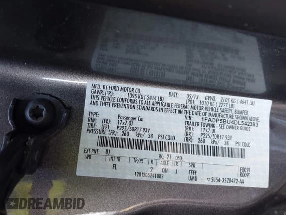 ✅ 2013 Ford C-Max SEL • VIN: 1FADP5BU4DL542383 • Lot: 43342689. Listed on IAAI with 65,805 mi. Free auction sales archive from the USA and detailed vehicle history report at DreamBid. Image 9.