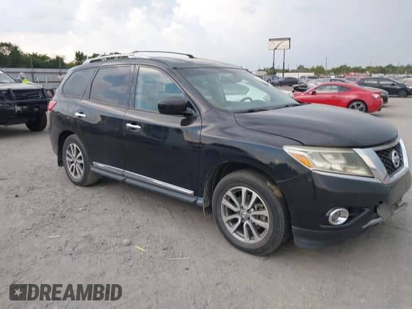 ✅ 2014 Nissan Pathfinder Platinum • VIN: 5N1AR2MN0EC702607 • Lot: 43032942. Listed on IAAI with 156,183 mi. Free auction sales archive from the USA and detailed vehicle history report at DreamBid. Image 1.