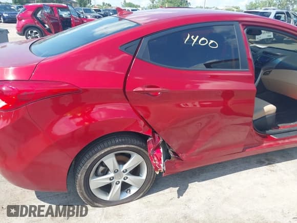 ✅ 2013 Hyundai Elantra GLS • VIN: KMHDH4AE6DU864539 • Lot: 42601400. Listed on IAAI with 184,779 mi. Free auction sales archive from the USA and detailed vehicle history report at DreamBid. Image 6.
