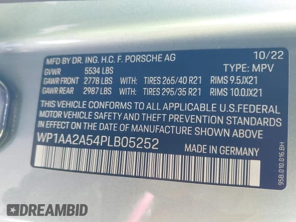 ✅ 2023 Porsche Macan • VIN: WP1AA2A54PLB05252 • Lot: 42514904. Wystawiony na IAAI z przebiegiem 15 248 mil. Bezpłatny archiwum sprzedaży aukcyjnych z USA i szczegółowy raport historii pojazdu na DreamBid. Zdjęcie 9.