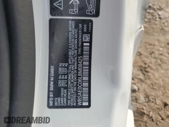 ✅ 2020 BMW M8 Competition • VIN: WBSAE0C06LBM08425 • Lot: 75154953. Wystawiony na Copart z przebiegiem Nie podano. Bezpłatny archiwum sprzedaży aukcyjnych z USA i szczegółowy raport historii pojazdu na DreamBid. Zdjęcie 13.