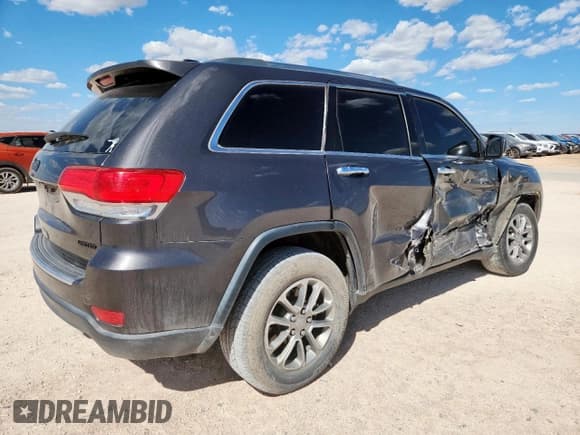 ✅ 2015 Jeep Grand Cherokee Limited • VIN: 1C4RJEBG4FC217909 • Лот: 81667135. Опубликован ранее на Copart с пробегом 133 030 миль. Бесплатный доступ к архиву аукционных продаж из США и подробный отчёт об истории автомобиля на DreamBid. Изображение 3.